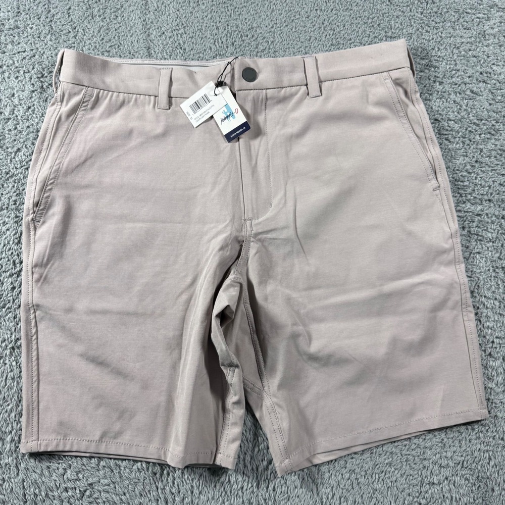 Johnnie-O Calcutta Shorts Mens 33 Light Khaki PREP-FORMANCE Golf JMSH1950